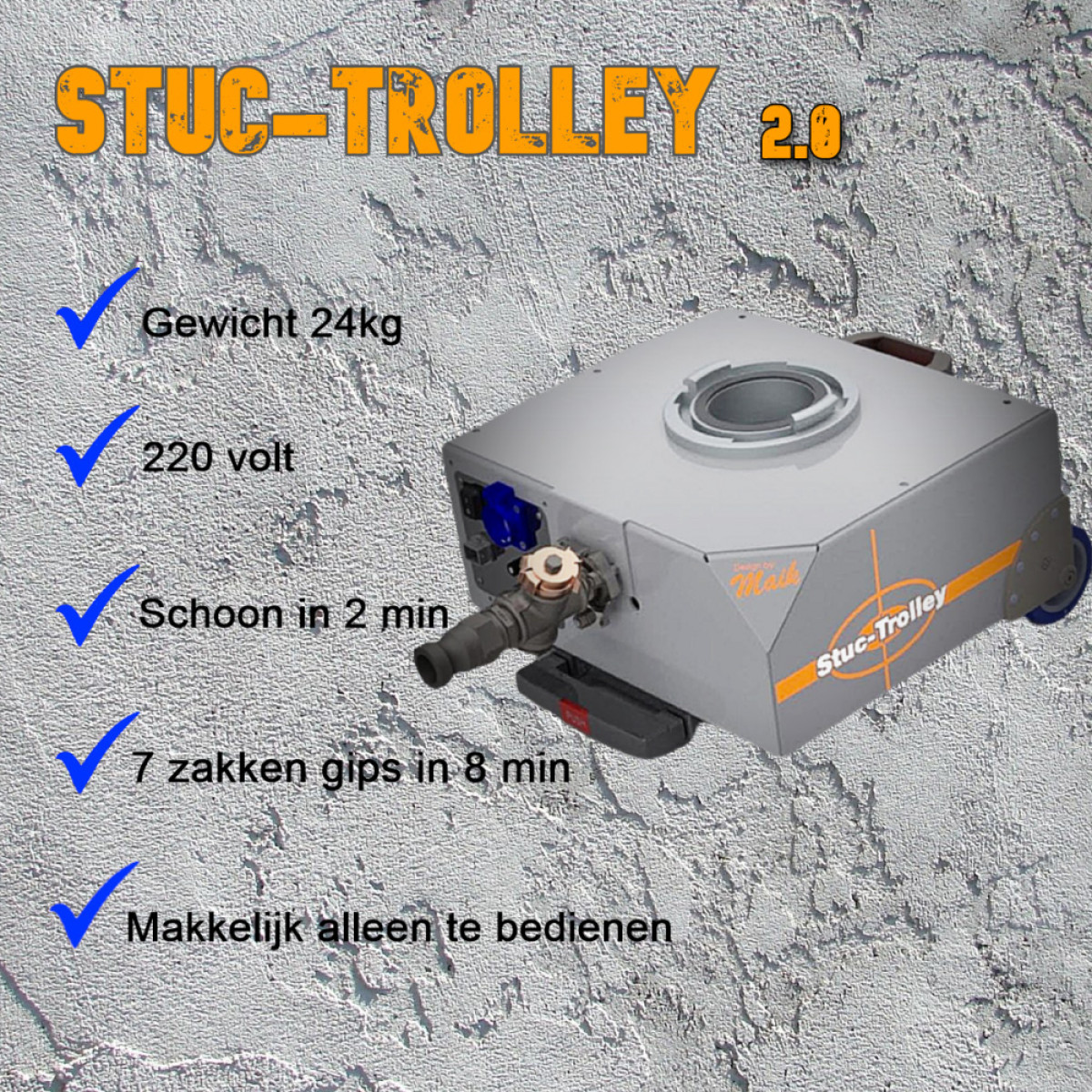 Stuc-Trolley 2.0 - Gipsspuitmachine